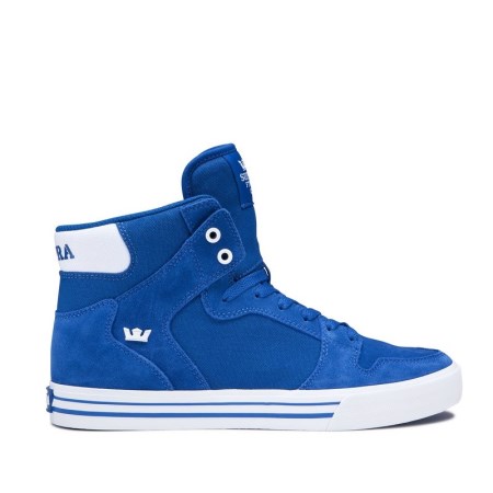 Supra Vaider Mens High Tops Shoes Blue UK 45KVU